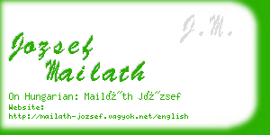 jozsef mailath business card